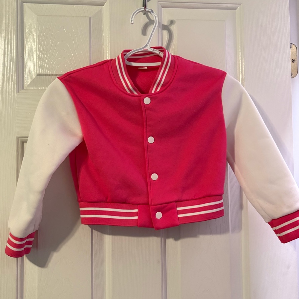 Hot Pink and White Swiftie Varsity Jacket